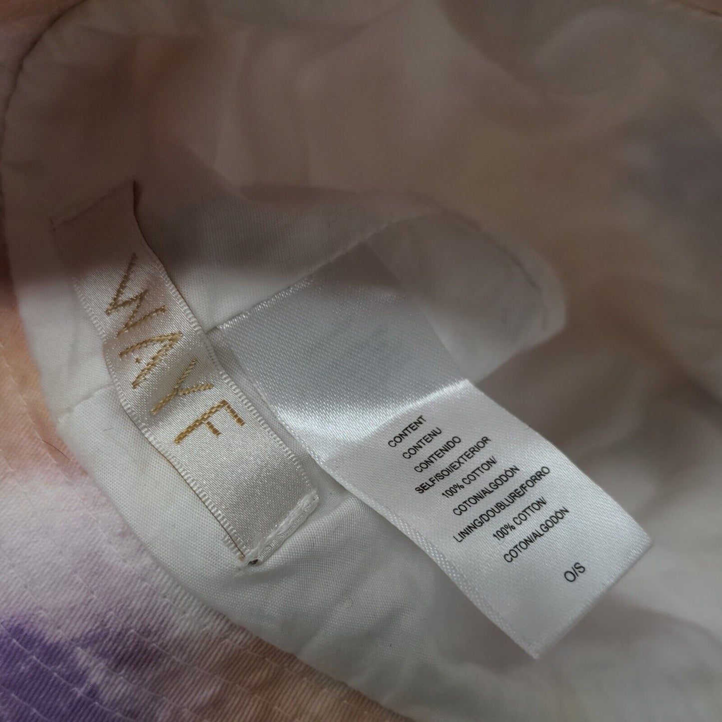 WAYF Bucket Hat Multicolor One Size Lightweight Flat Top Tie Dye Blank