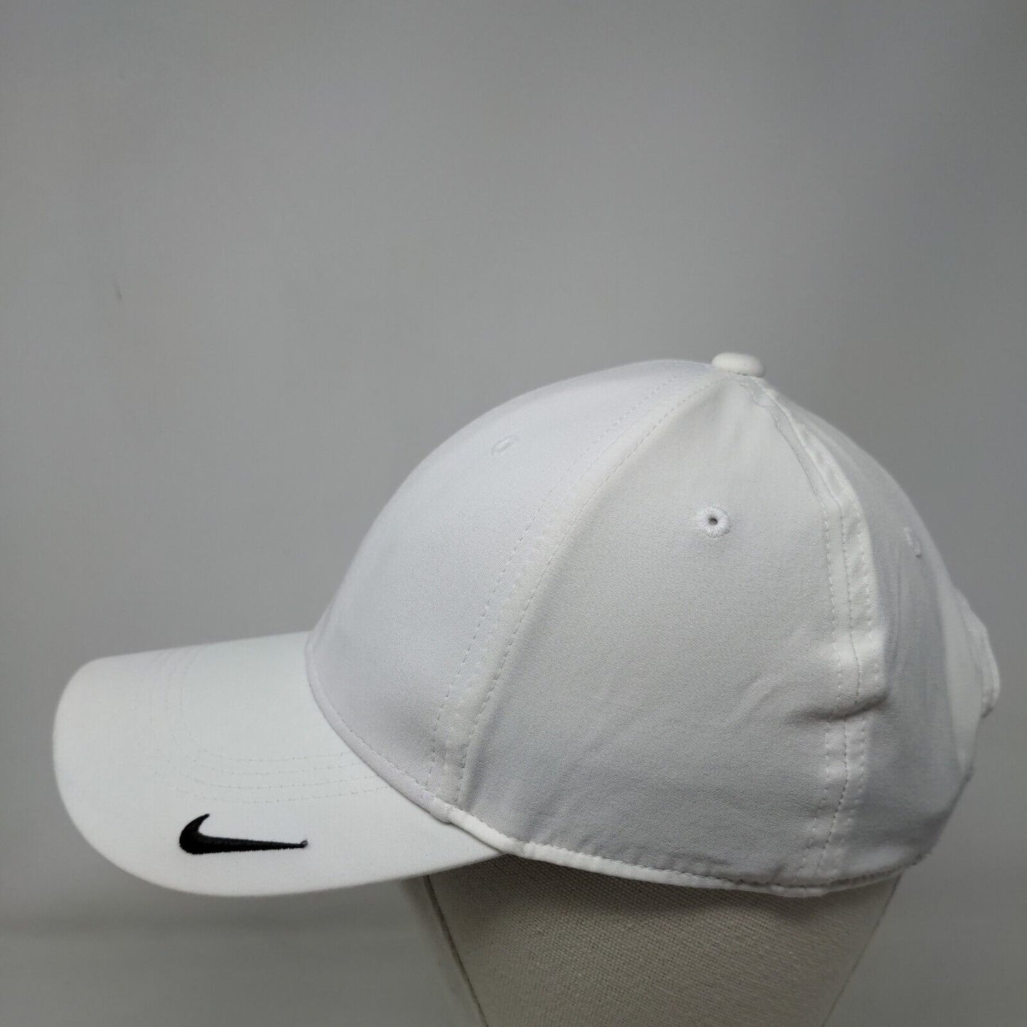 Nike Pfizer Strapback Hat White OSFM Adjustable Swoosh Logo Legacy91 Dri-Fit