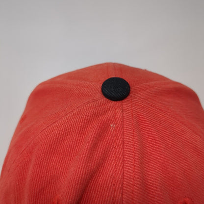 Reckless Classic Strapback Hat Red One Size Rhinestone Embroidered