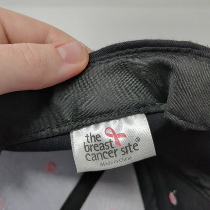 The Breast Cancer Site Slideback Hat Black One Size Pink Ribbon 6 Panel