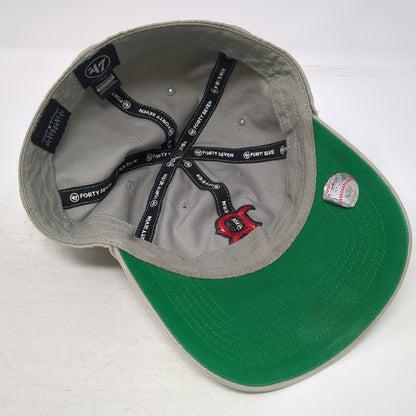 Boston Red Sox MLB '47 Baseball Cap Beige M Fitted Hat Green Underbrim Logo