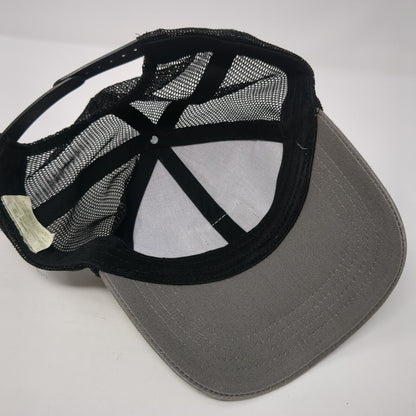 Idaho State Leather Patch Snapback Trucker Hat Gray One Size Mesh Back