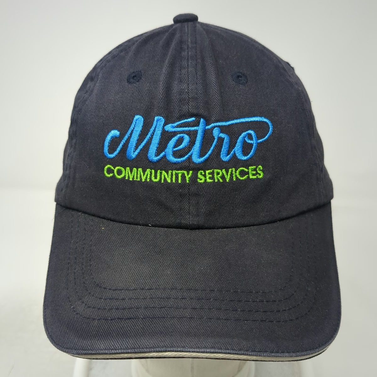 Port Authority Baseball Cap Blue One Size Metro Community Services Strapback Hat