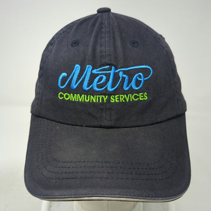 Port Authority Baseball Cap Blue One Size Metro Community Services Strapback Hat