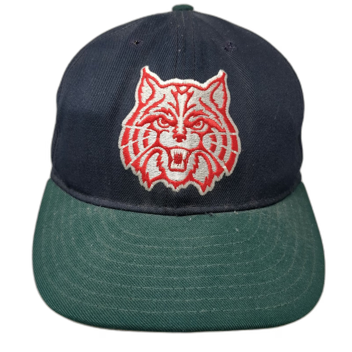 Pro-Line Snapback Blue Green One Size Wildcat Mascot Hat Made in USA Two-Tone
