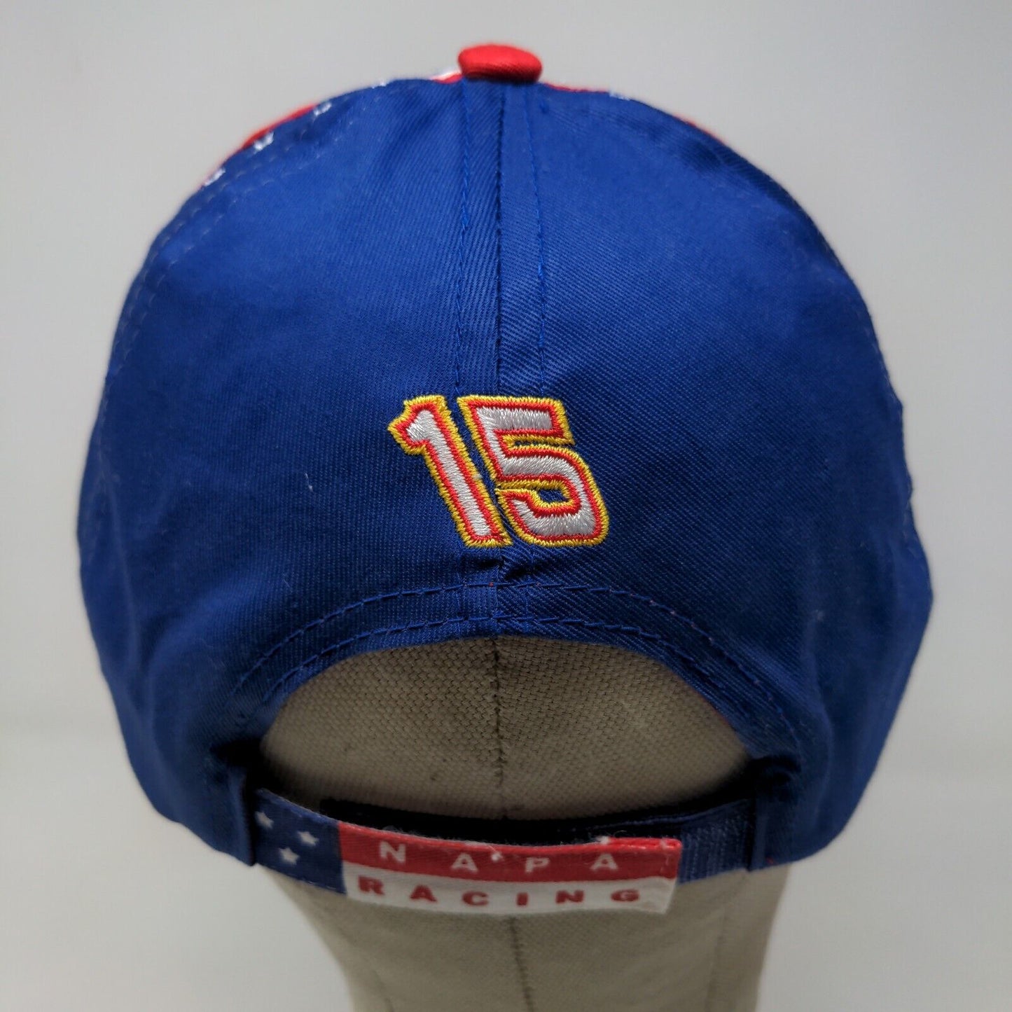 NAPA Racing Men's Strapback Hat Multicolor OSFM #15 Embroidered Logo Cotton