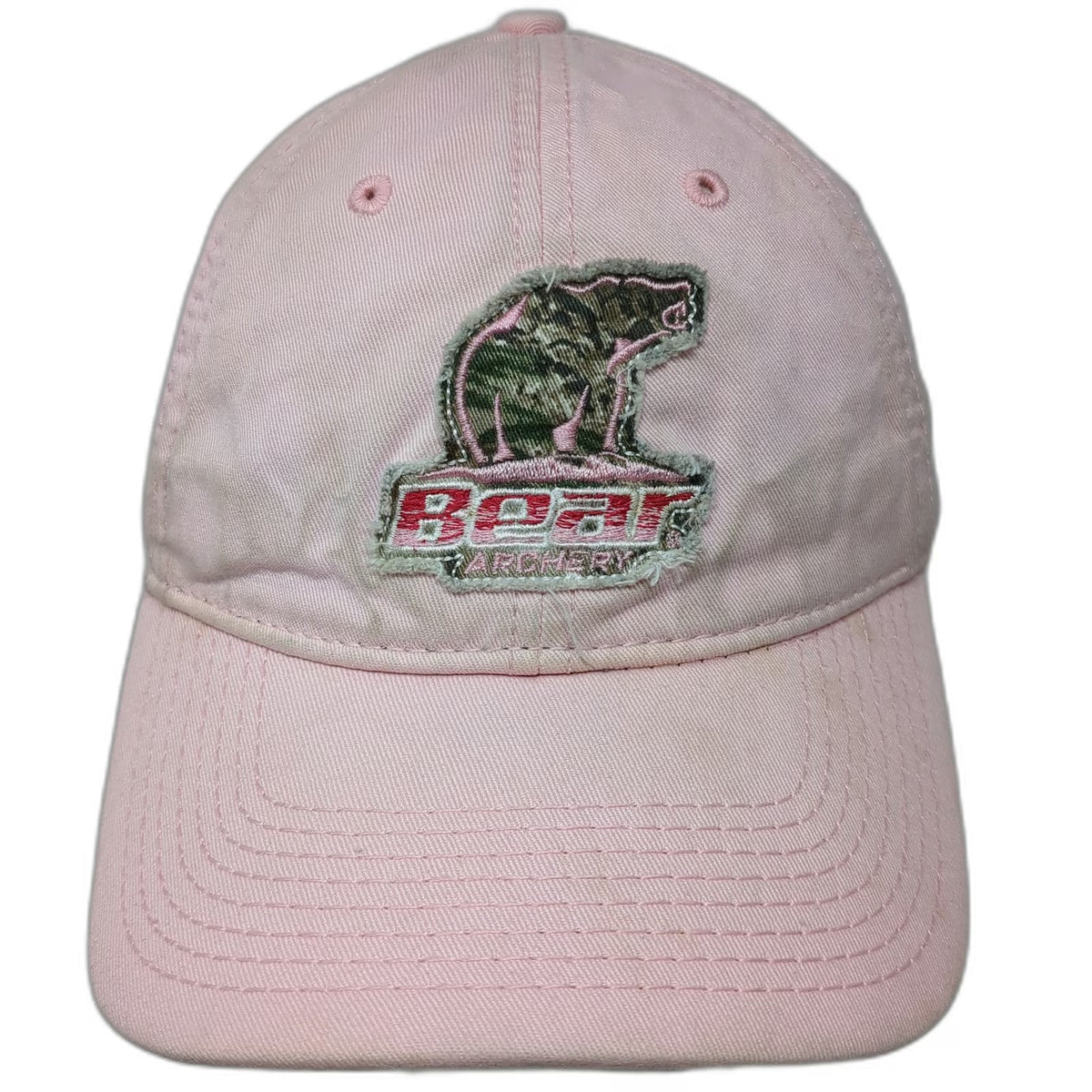The Game Baseball Cap Pink One Size Camo Patch Archery Logo Strapback Cotton Hat