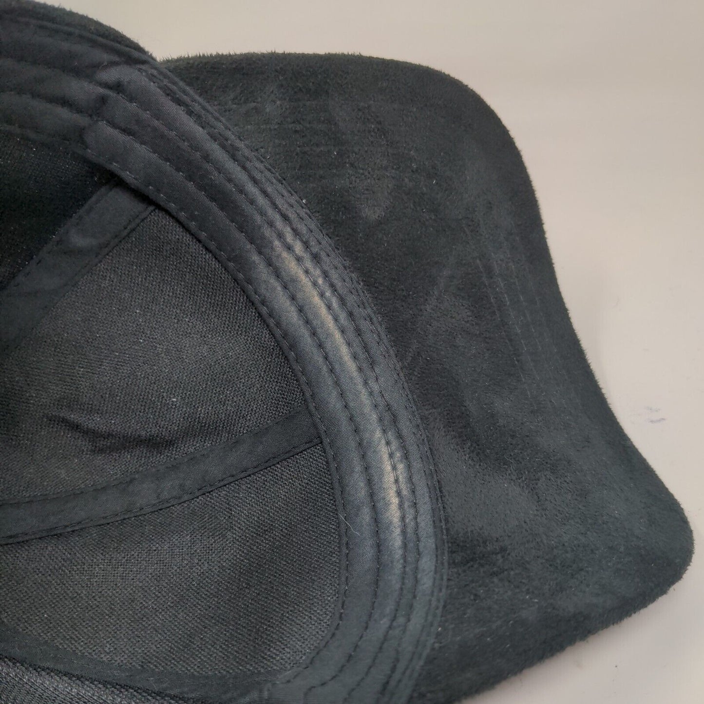 C.C Suede Strapback Hat Black One Size Adjustable 6 Panel Solid Blank
