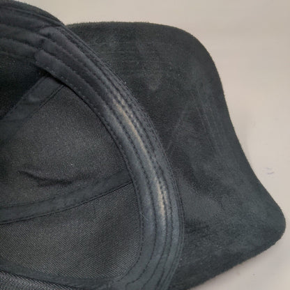 C.C Suede Strapback Hat Black One Size Adjustable 6 Panel Solid Blank