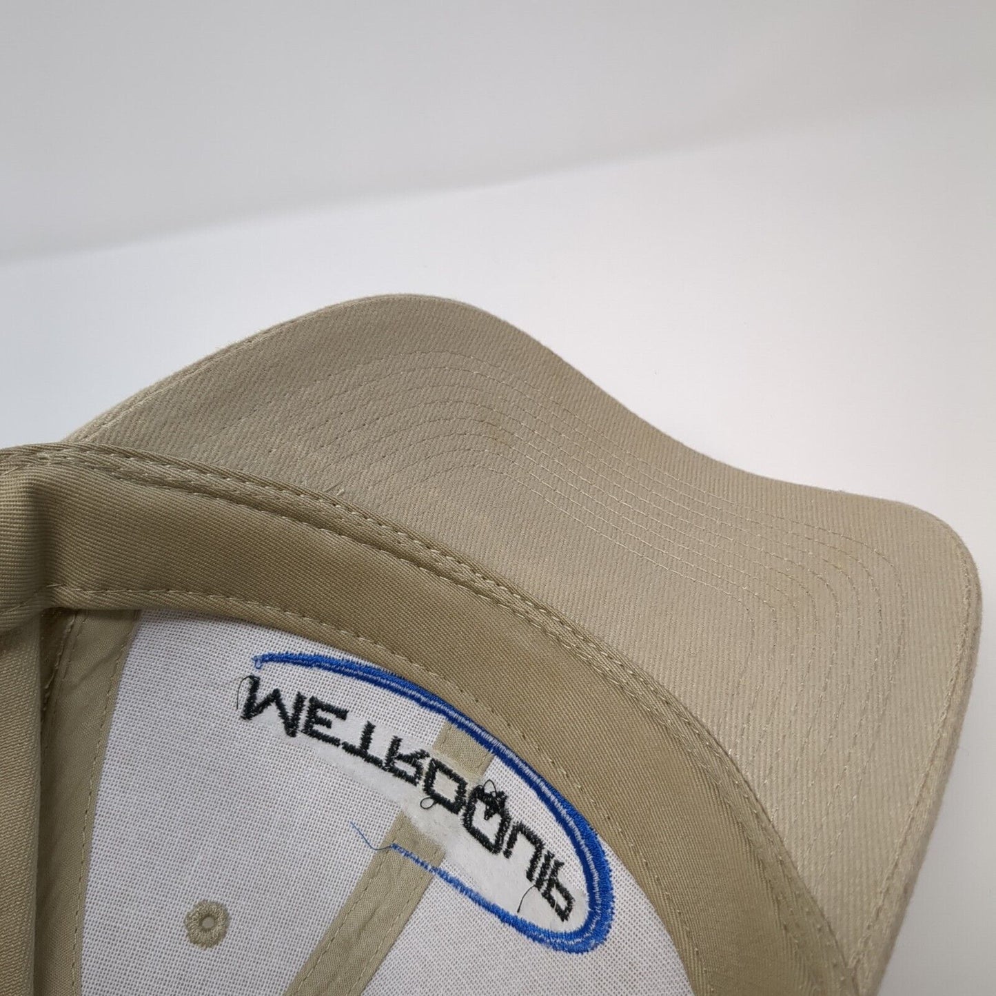Metroquip Strapback Hat Tan One Size Adjustable Embroidered 6 Panel Otto Cotton