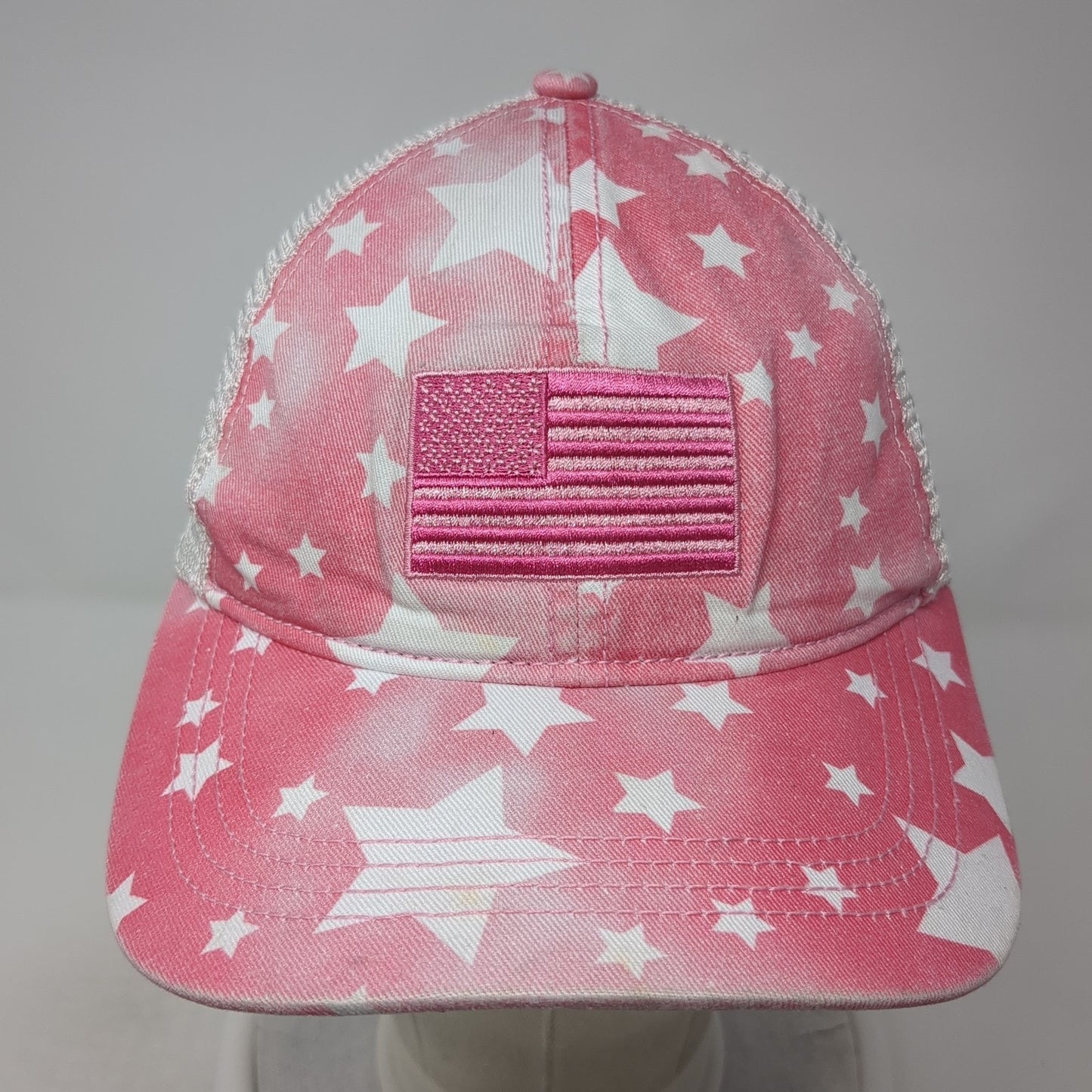 USA Flag Snapback Trucker Hat Multicolor One Size Adjustable Patriotic Mesh Back