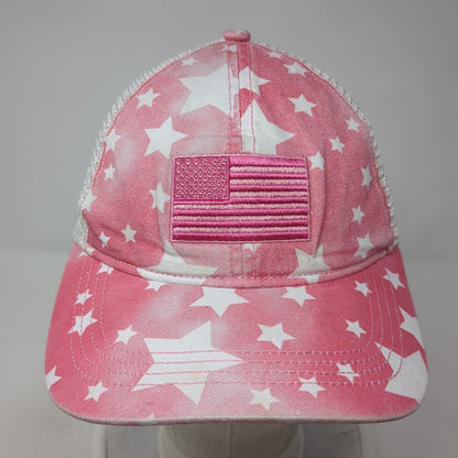 USA Flag Snapback Trucker Hat Multicolor One Size Adjustable Patriotic Mesh Back