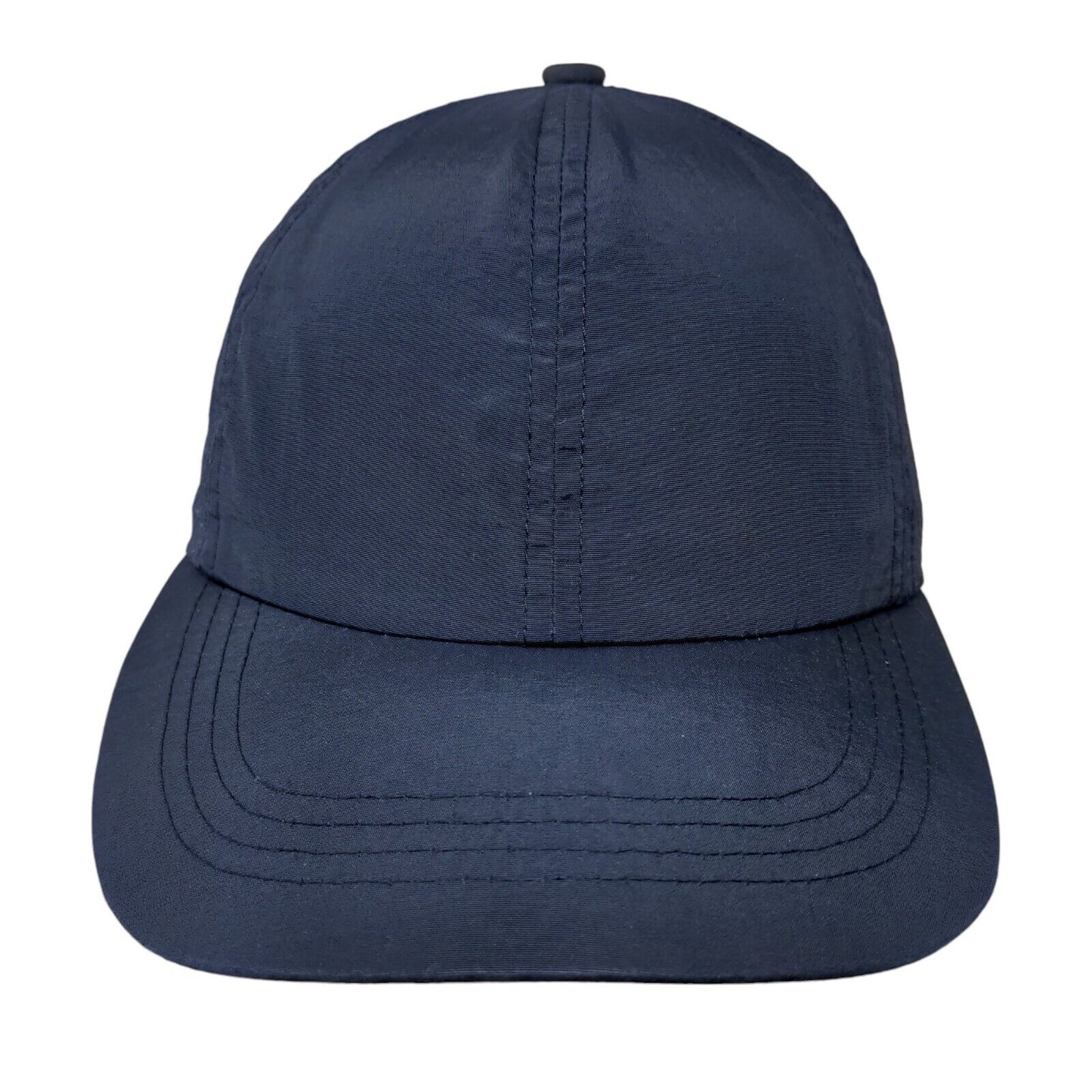 Unbranded Strapback Hat Ponytail Blue 58cm Adjustable Solid Blank