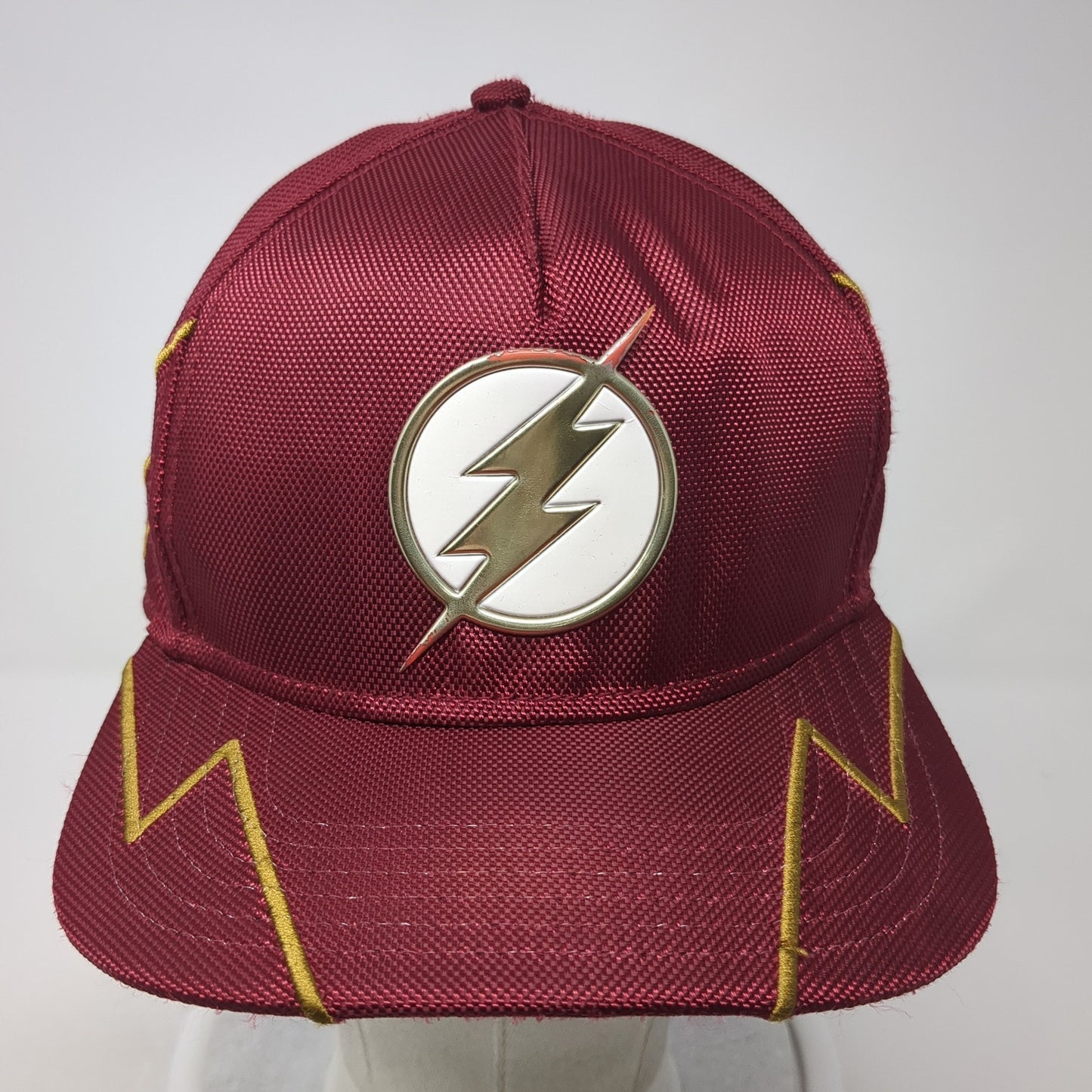 The Flash Fastest Man Alive Snapback Cap Red One Size Adjustable Embroidered