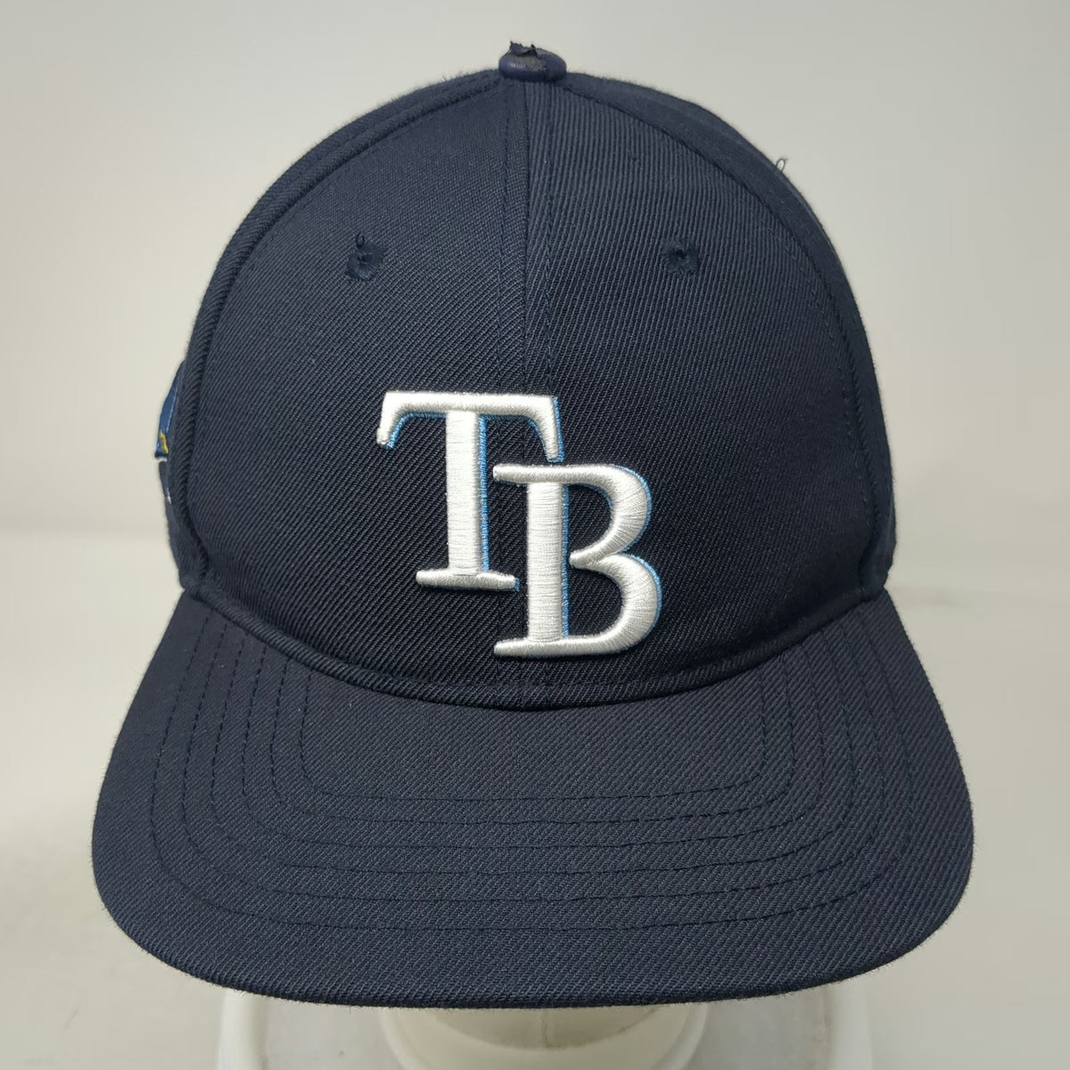 Tampa Bay Rays MLB Pro Standard Snapback Hat Blue One Size Leather Button Logo