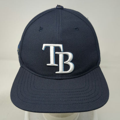Tampa Bay Rays MLB Pro Standard Snapback Hat Blue One Size Leather Button Logo