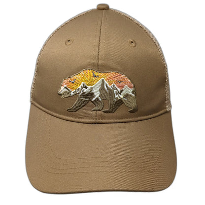 Redmond Baseball Cap Brown One Size Mesh Back Bear Mountain Nature Graphic Hat