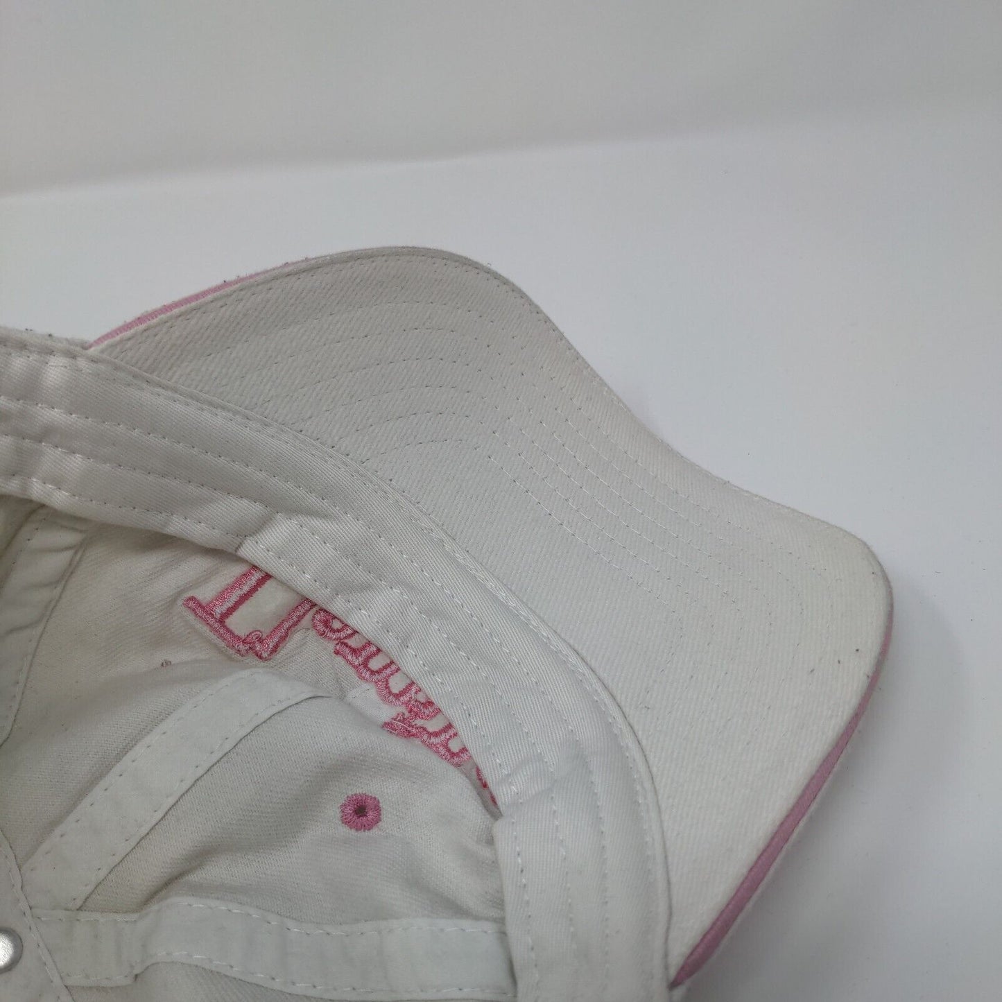 Flamingo Strapback Hat Tan Adult Adjustable Embroidered Vent Holes