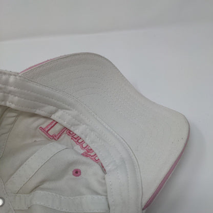 Flamingo Strapback Hat Tan Adult Adjustable Embroidered Vent Holes