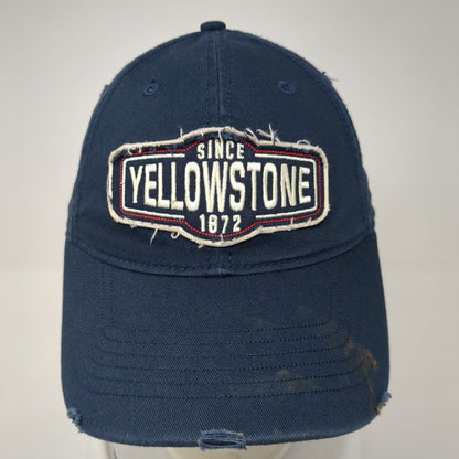 Yellowstone Since 1872 Strapback Hat Blue One Size Adjustable Distressed Ouray