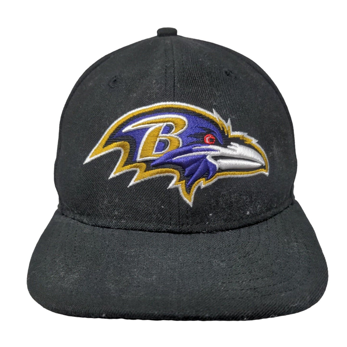 Baltimore Ravens Fitted Hat Black 7 1/8 Embroidered New Era 59Fifty NFL Logo