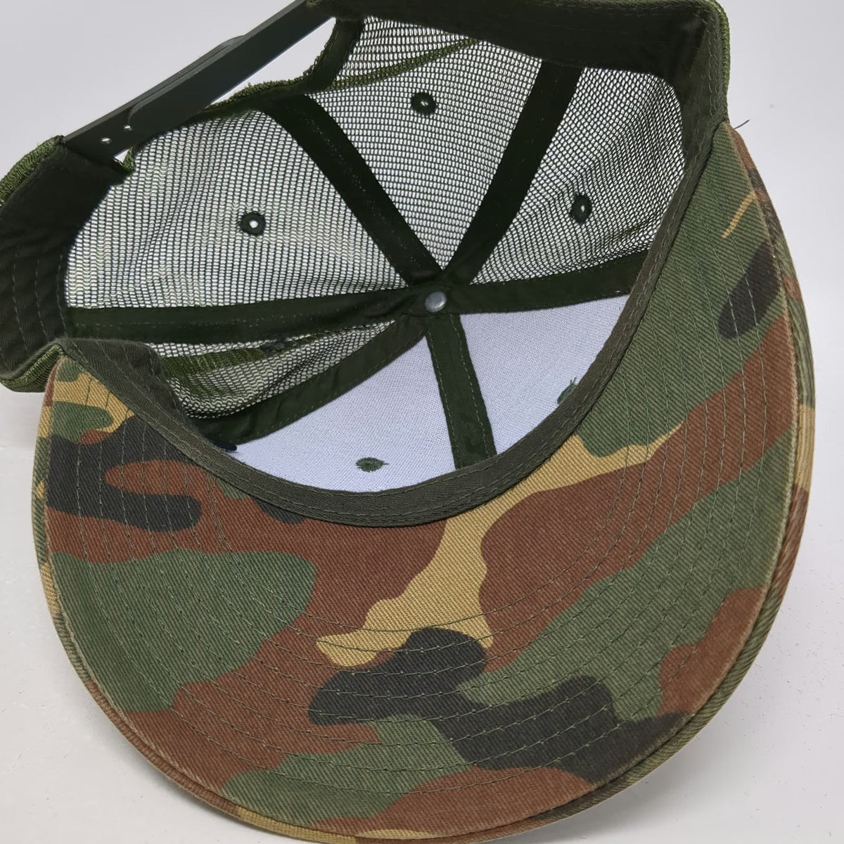 Decky Trucker Hat Green Camo One Size Kip Moore Beer Money Mesh Back Snapback