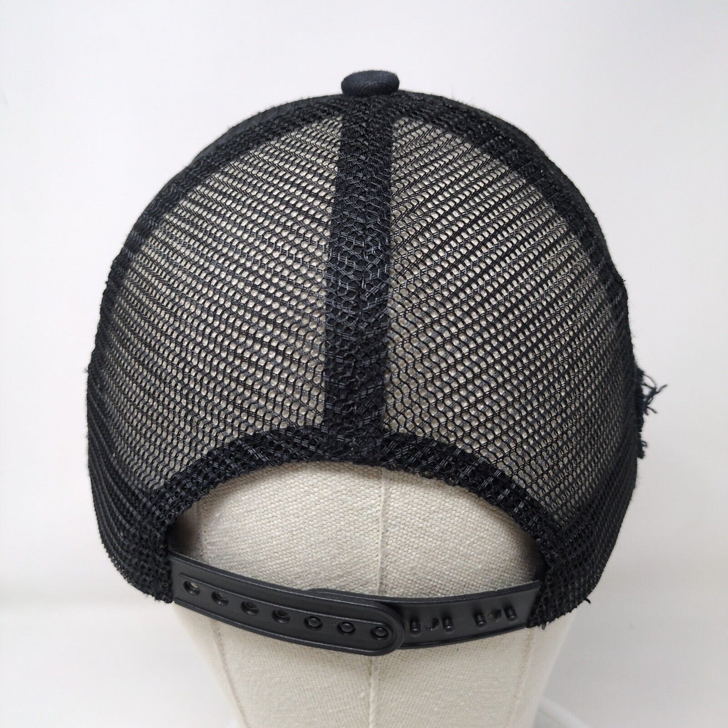 Blue Sheep Snapback Mesh Back Trucker Hat Black One Size Adjustable Solid