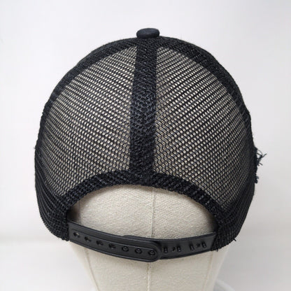 Blue Sheep Snapback Mesh Back Trucker Hat Black One Size Adjustable Solid