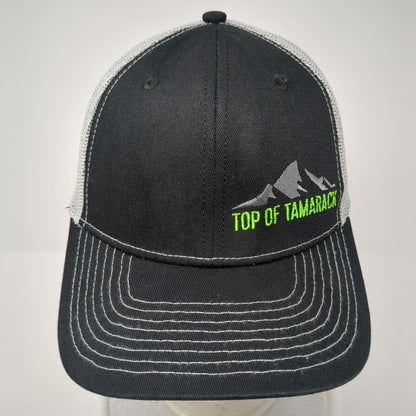 Top of Tamarack Snapback Trucker Hat Black OS Adjustable Embroidered Mesh Back