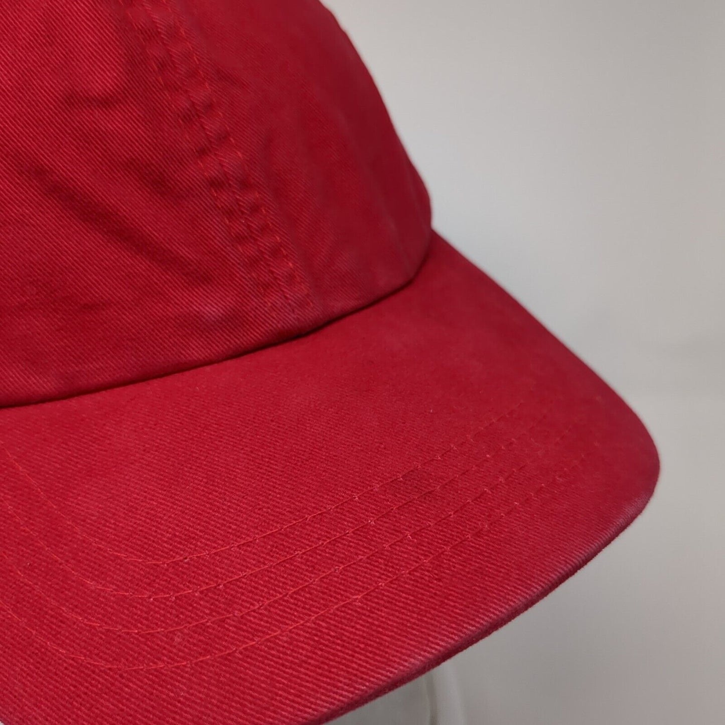 Unbranded Slideback Hat Red One Size Adjustable Blank Solid 6 Panel