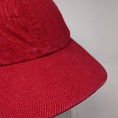 Unbranded Slideback Hat Red One Size Adjustable Blank Solid 6 Panel