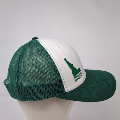 Home Idaho Snapback Trucker Hat Green One Size Adjustable Mesh Back Richardson
