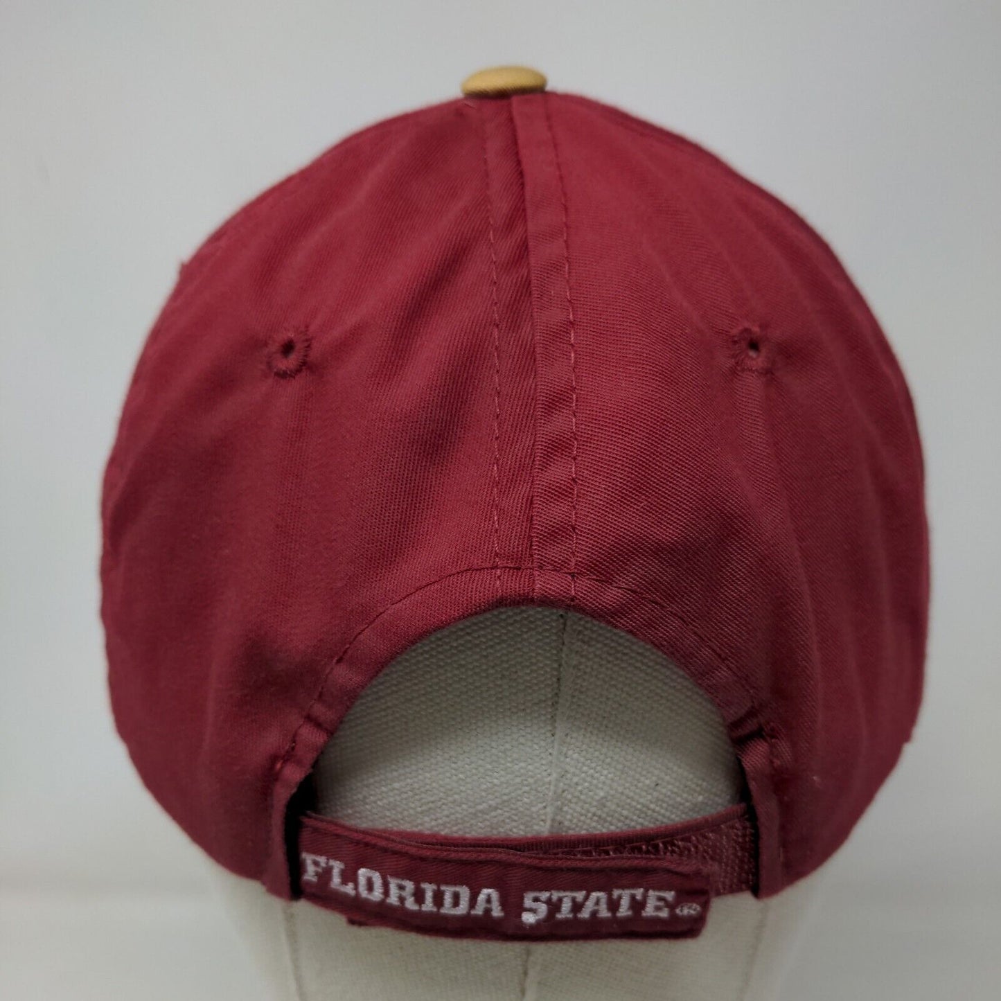 OC Sports Men's Strapback Hat Red OSFM Embroidered Florida State Seminoles Logo