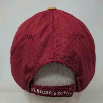 OC Sports Men's Strapback Hat Red OSFM Embroidered Florida State Seminoles Logo