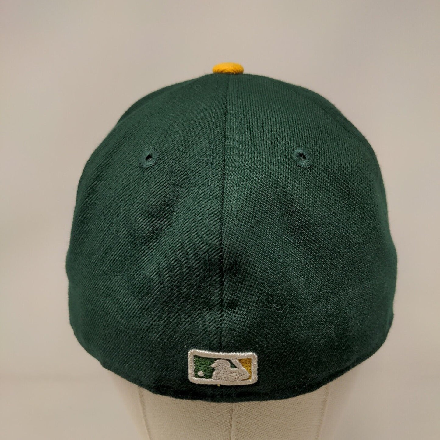 Oakland A's Fitted Hat Green Yellow Size 7 1/4 New Era 59 Fifty Embroidered MLB