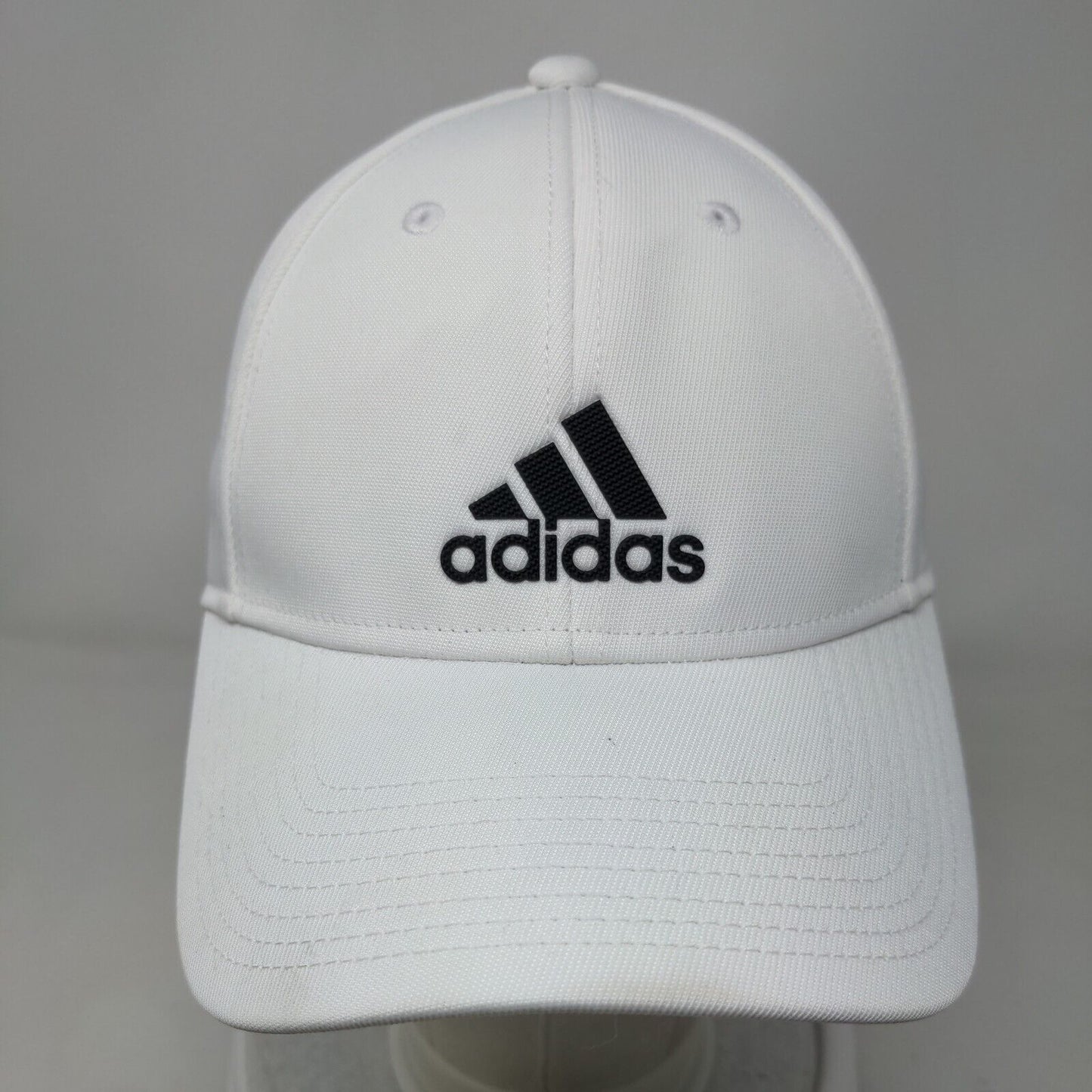 Adidas Decision Strapback Hat White OSFM Solid Aeroready 3 Stripes