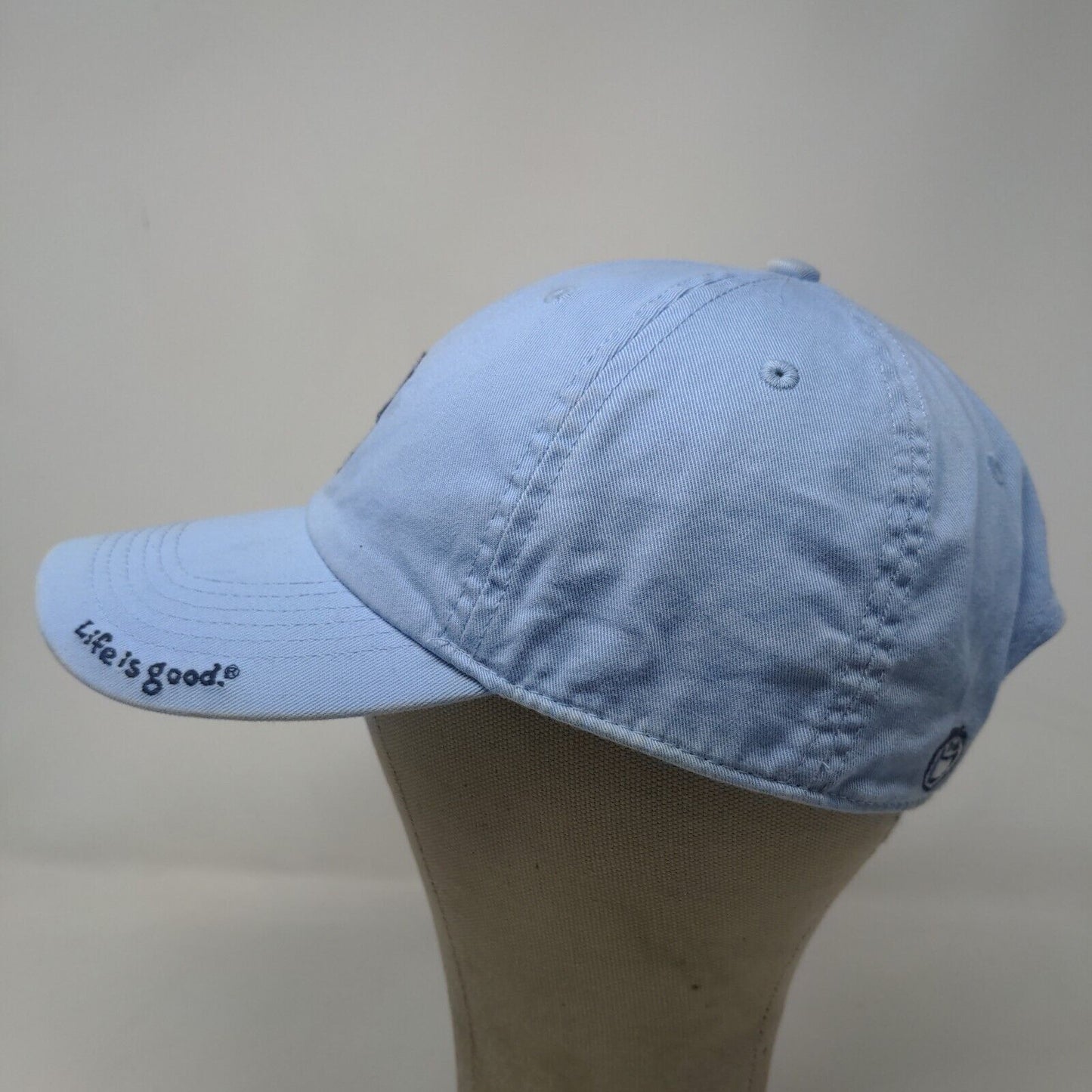 Life is Good Women's Slideback Hat Blue Adjustable Embroidered Golf Logo