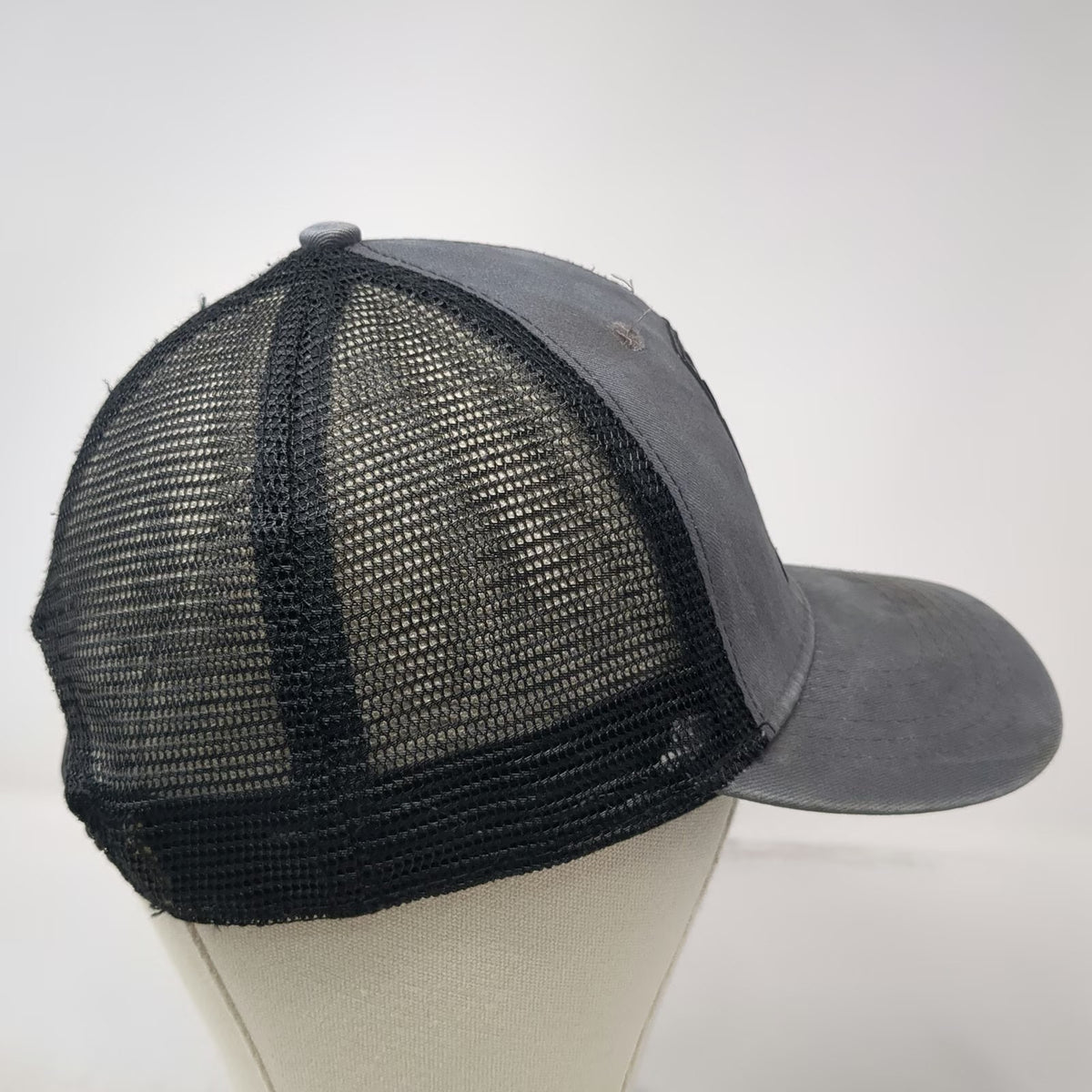 Outdoor Cap RAM Logo Gray Trucker Hat One Size Snapback Mesh Back Curved Brim