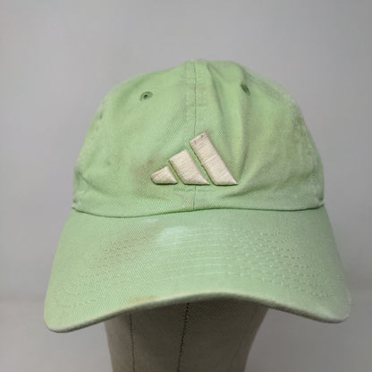 Adidas Boy's Slideback Hat Green Adjustable Embroidered Logo Distressed