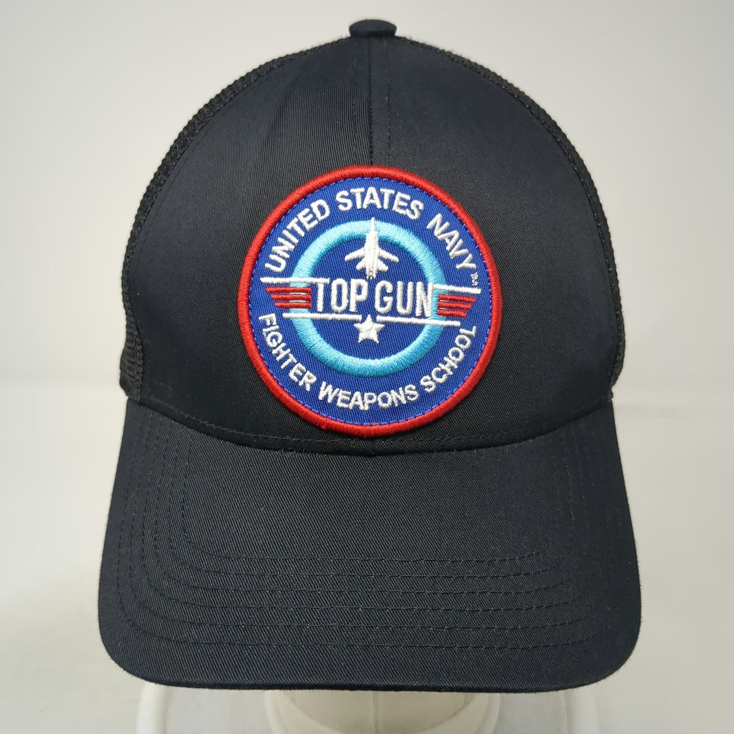 Armycrew Top Gun Trucker Hat Black One Size US Navy Fighter Weapons School Logo