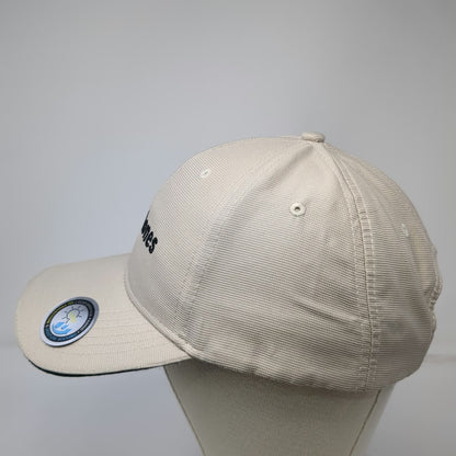 Quake City Caps Edward Jones Beige Baseball Cap OSFM Performance Strapback Hat