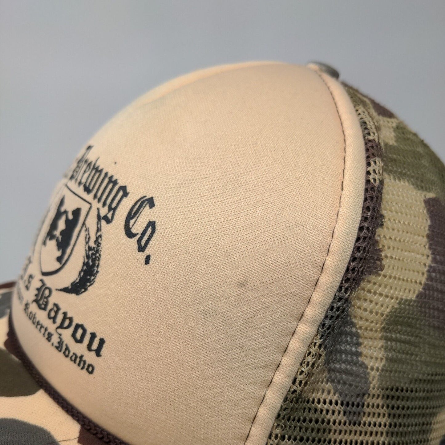 Berlin Brewing Co. Downtown Roberts Idaho Trucker Hat Camouflage Reg Size Rope