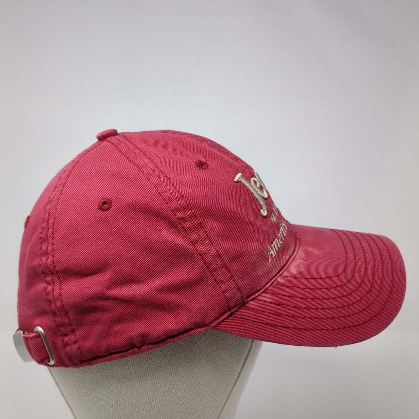Jeep American Legend Slideback Hat Red One Size Adjustable Embroidered