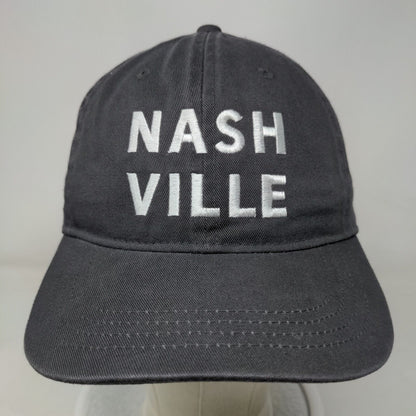 Nashville Slideback Hat Gray OSFM Embroidered Adjustable 6 Panel