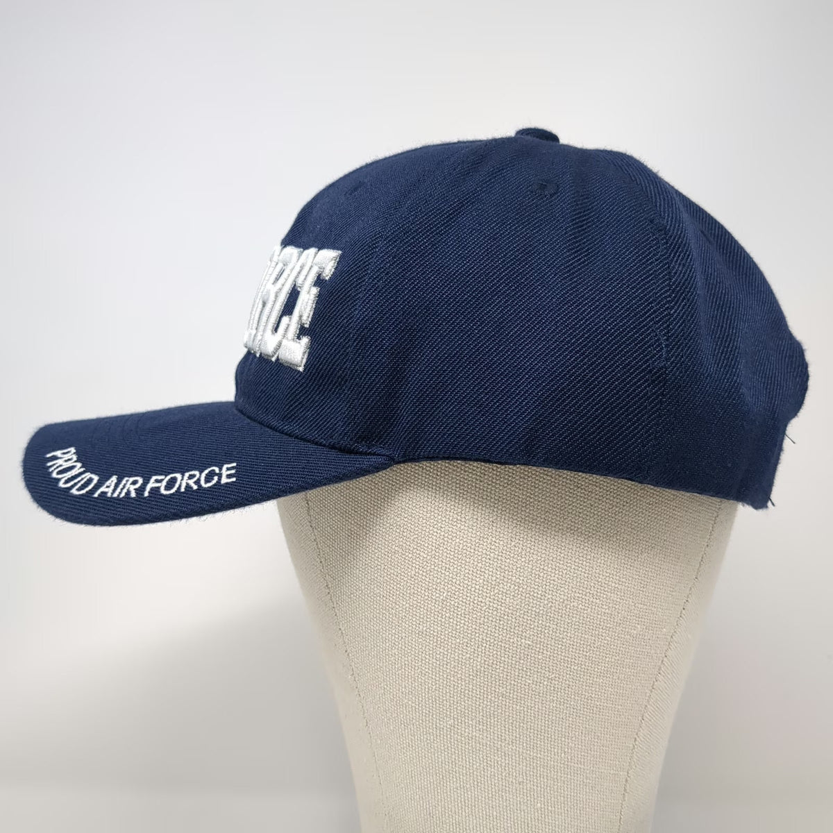 Blue Baseball Cap One Size Proud Air Force USAF Silver Embroidery Strapback Hat