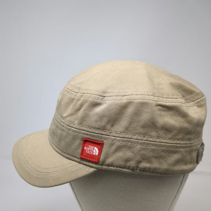 The North Face Army Cap Beige M Slideback Logo Patch 100% Cotton Adjustable Hat