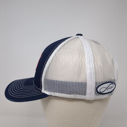 Top of Tamarack Patch Snapback Trucker Hat Blue One Size Mesh Back