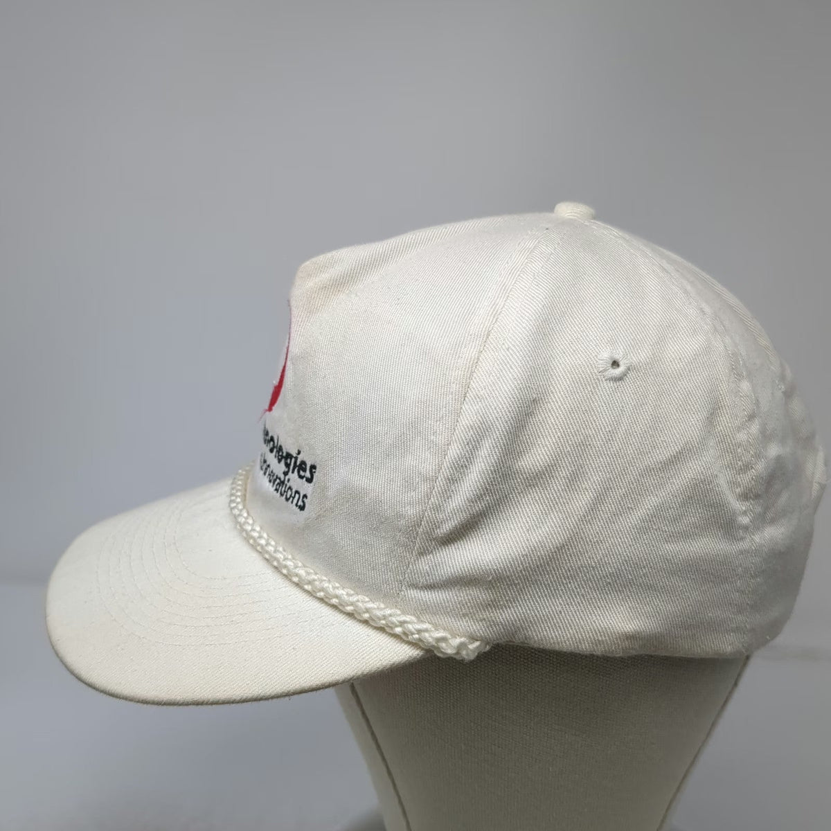 T.I. 5 Panel White One Size Hat Snapback Lucent Technologies Bell Labs Rope