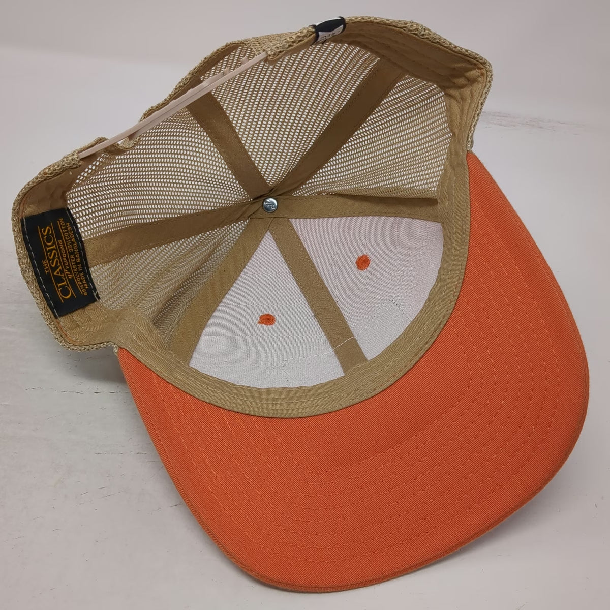 Salty Crew Trucker Hat Orange One Size Mahi Mahi Fish Mesh Back Snapback Fishing