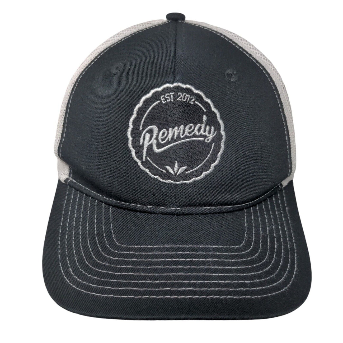 Remedy Snapback Mesh Back Trucker Hat Black One Size Port Authority